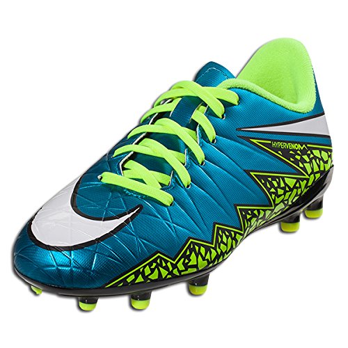 Jr Hypervenom Phelon Ii Fg Indoor Soccer Shoe Blue Lagoon