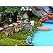 MagiDeal 1 Set 4 Miniature Dollhouse Bonsai Craft Fairy Garden Glass Vase Thatched Hut Decor
