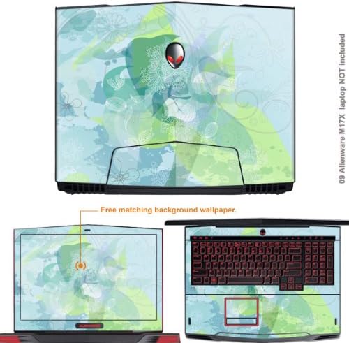 Protective Decal Skin Sticker for Alienware M17X with 17.3in Screen (view IDENTIFY image for correct model) case cover 09-M17X-13