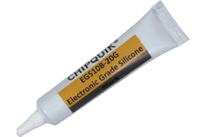 Chip Quik EGS10B-20G Electronics Grade Silicone Adhesive Sealant 20g (0.7oz) Squeeze Tube (Black) for Precision Dispensing