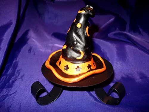 Ascension777 GTH110F Halloween/Goth Candle & Metal Candle Stand: Witch's Hat