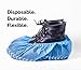 Disposable Protective Shoe and Boot Covers: Premium Blue Cloth Booties, Non Slip, Elastic Fit Up to Men's Size 11 & Woman's 12.5 - Construction, Painting, Home Inspector, Realtor - 100 Count/50 Pairs