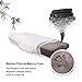 TAMPOR Memory Foam Pillow Bamboo Charcoal Contour Pillow with Neck Support, Comes with an Extra Pillow Case, Standard 24”x14”x4.3”