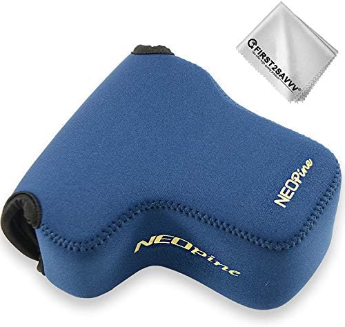 First2savvv Neoprene Camera Case Bag for Sony A6400 A6500 A6300 A6000 with 18-135mm Lens QSL-A6400-C03