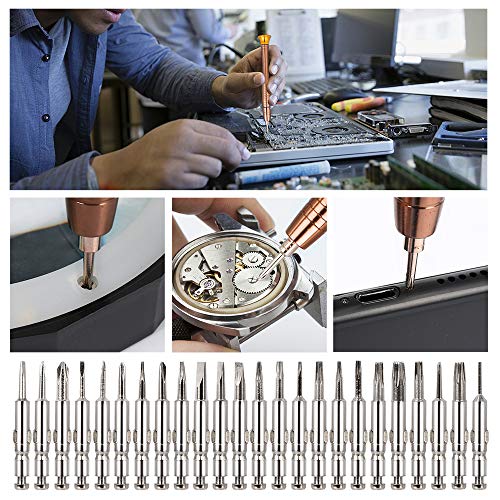 25 in 1 Screwdriver Set, BetyBedy Precision Screwdriver Repair Tool Kits with Black Leather Bag for PC, Eyeglasses, Mobile Phone, Watch, Digital Camera and Other Appliances - Thumbnail 5