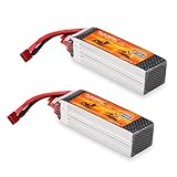 Floureon 2 Packs 6S 22.2V 3300mAh 45C Lipo Battery with Deans T Plug for RC Quadcopter Helicopter Car Truck Boat Hobby (5.31 x 1.73 x 1.57 Inch)