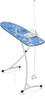 Leifheit Bügeltisch Air Board XL Ergo Plus mit ultraleichter Bügelfläche, Bügelbrett für reduzierte Bügelzeit, Dampfbügeltisch mit stabilem Gestell