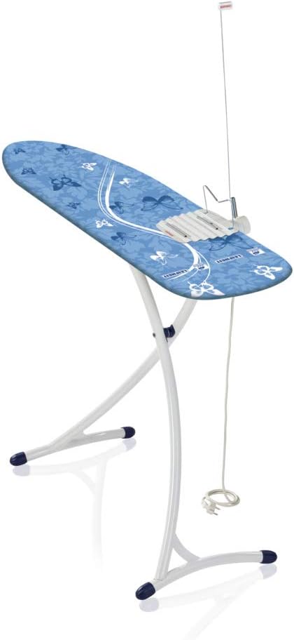 Leifheit Bügeltisch Air Board XL Ergo Plus mit ultraleichter Bügelfläche, Bügelbrett für reduzierte Bügelzeit, Dampfbügeltisch mit stabilem Gestell