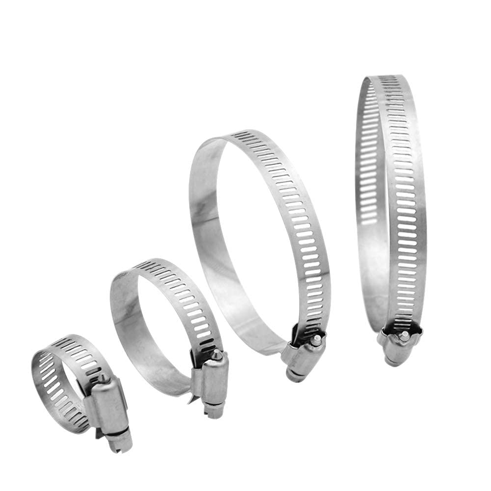 YOFASEN 12Pcs Hose Clamp - Adjustable Hose Clips 6-165mm Range Stainless Steel Worm Drive Pipe Clips Water Gas Silicone Tube Automotive Applications, 6-12mm