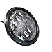Brightsky 2pcs 7 Inch 75w White LED Round Headlight Offroad Car Lamp Black with Phillips LED Chip