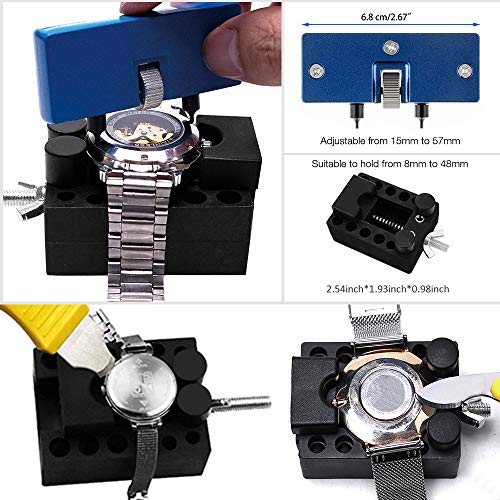 Watch Repair Tool Kit, AUTOXEL Watch Band Link Tool Set 127 Pcs Watch Case Opener Spring Bar with Carrying Bag, Replace Watch Battery Helper Multi Functional Tools with User Manual for Beginner