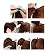 Binding Tie up Synthetic Ribbon Ponytail Extensions Heat Resistant One Piece Drawstring Pony Tail Long Wavy Curly Soft Silky for Women Lady Girls 18'' / 18 inch (light brown)