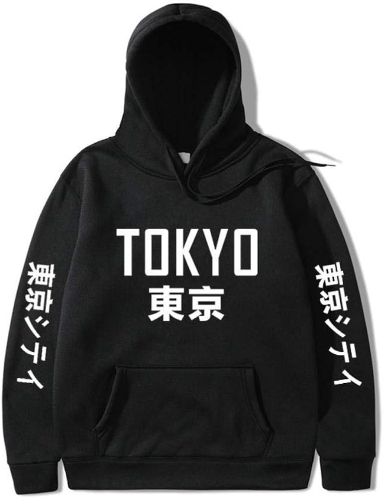 Japan Harajuku Hoodies Tokyo City Printing Pullover Sweatshirt Hip Hop Streetwear Men/Women