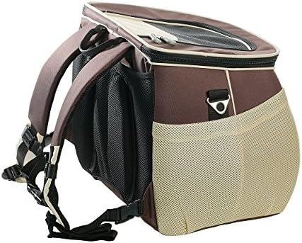 One for Pets The EVA Backpack Pet Carrier, Small, Brown Airline Approved Size - Trolley Fixture Included (2160-Brown-S)
