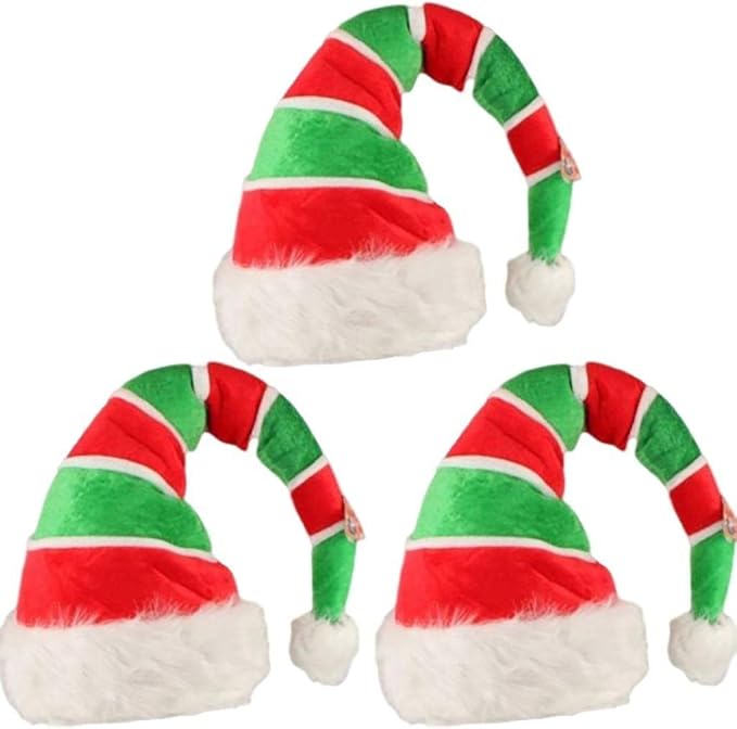 JETTINGBUY 3 Pack Christmas Elf Hat, Christmas Ugly Sweater Party Elf