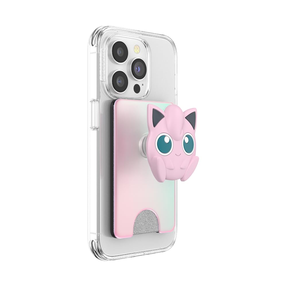 PopSockets Adhesive Phone Wallet and Card Holder with Grip, Pokemon - Jiggly Puff