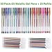 Shuttle Art 50 Pack Metallic Gel Pens, 25 Metallic Gel Pens Set with 25 Refills Perfect for Adult Coloring Books Doodling Drawing Art Markers