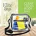 EliteBags Clear Cross Body Messenger Tote Shoulder Bag w Adjustable Strap, NFL Stadium Approved Vinyl Purse, Black Trim