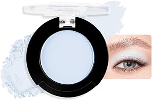 HHLTOH Monochrome Powder Light Blue Matte Eyeshadow Makeup Palette, Highly Pigmented Eye Shadow Palette, Single Matte Blue Eyeshadow for mature skin, Vegan Eye, Daily Evening Women Girls Eyeshadows Gift14#