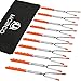M MCIRCO Marshmallow Roasting Sticks,Set of 10 Pack 45?¡ã Telescoping Smores Skewers Hot Dog Extending Stainless Steel Forks for Camping, Campfire, Bonfire Kids