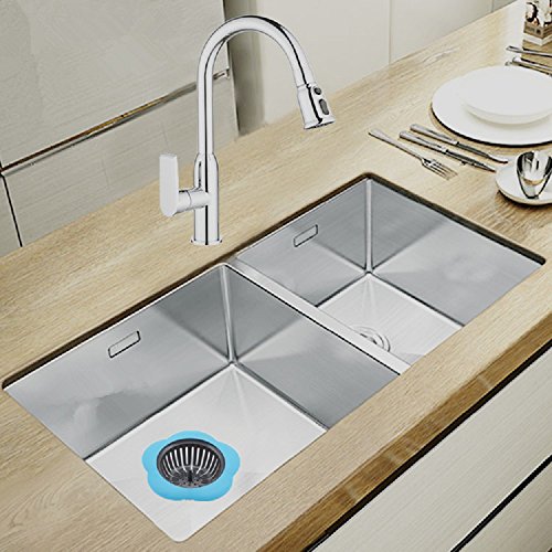 Silicone Kitchen Sink Strainer 4 Pack,Plainmarsh Drain FilterLarge Wide Rim 4.5" Diameter (4.5" Diameter, 4 Color)