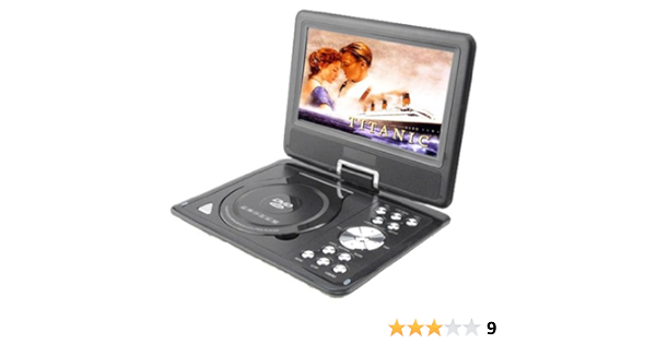 9 5 Inch Tft Lcd Portable Dvd Player Audio Video Vcd Cd Tv Photo Game Mp3 Mp4 Mp3 Players Accessories Amazon Com