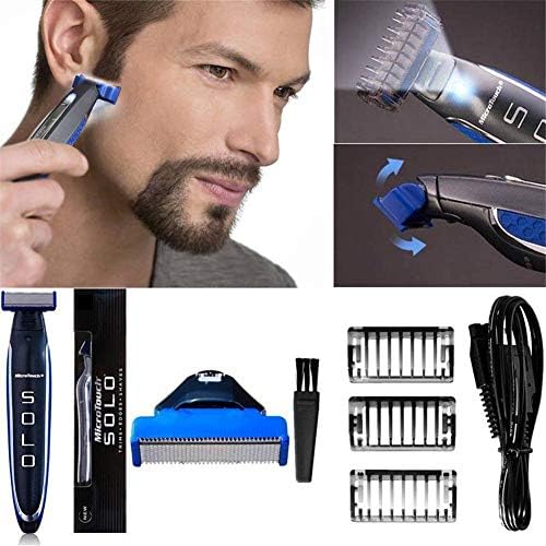 Micro Touch Solo Men's Electric Razor Groomer Rechargeable Trimmer Men Gift