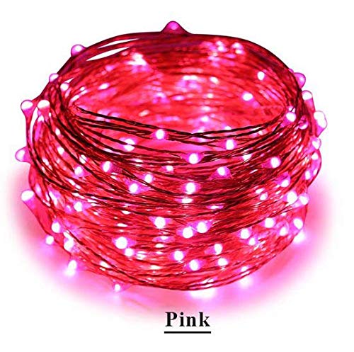 Citra Battery Operated Sliver String Light 3M 30 LED Decorative String Fairy Lights Pink