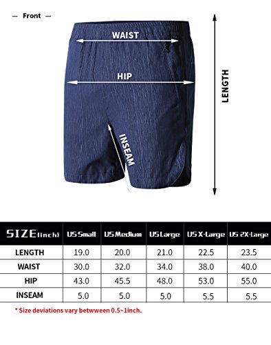 image for LTIFONE Mens Gym Quick Dry Shorts Workout Training Running Vertical St