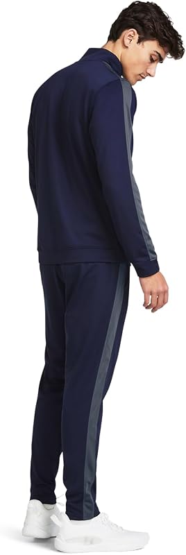 Herren UA Knit Track Suit, bequemer Trainingsanzug, schnelltrocknender Jogginganzug mit Seitentaschen