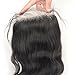 Luwigs 5x5 Lace Closure with Baby Hair Body Wave Free Part Brazilian Human Virgin Hair Lace Pieces Bleached Knots Natural Color (16 inches, Body Wave)