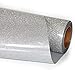 ARHIKY Glitter 12''x5ft Silver Heat Transfer Vinyl Roll(HTV) for T-Shirt Clothing Garment Bags