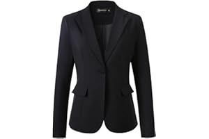 Beninos Womens One Button Blazer Lightweight Office Work Suit Jacket