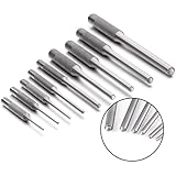 MulWark 9 Pieces Assorted Bolt Catch Roll Pin Punch Set Firearms Assembly Gunsmithing Kit-Corrosion Resistant Hand Pin Remover Tool with Holder for Automotive, Gunsmith, Watch Repair,Jewelry and Craft