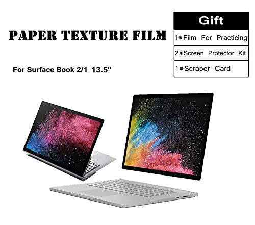 Honeymoon Paper Like Screen Protector for Microsoft Surface Book 2/1 13.5 Inch, Write, Draw and Sketch Like on Paper.No Fingerprint/Anti-Glare(Surface Book 2/1,13.5")