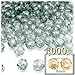 The Crafts Outlet 1,000pc Faceted Plastic Transparent Beads Round 6mm Clear Beads
