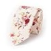 Mantieqingway Men's Cotton Printed Floral Neck Tie Skinny Tie