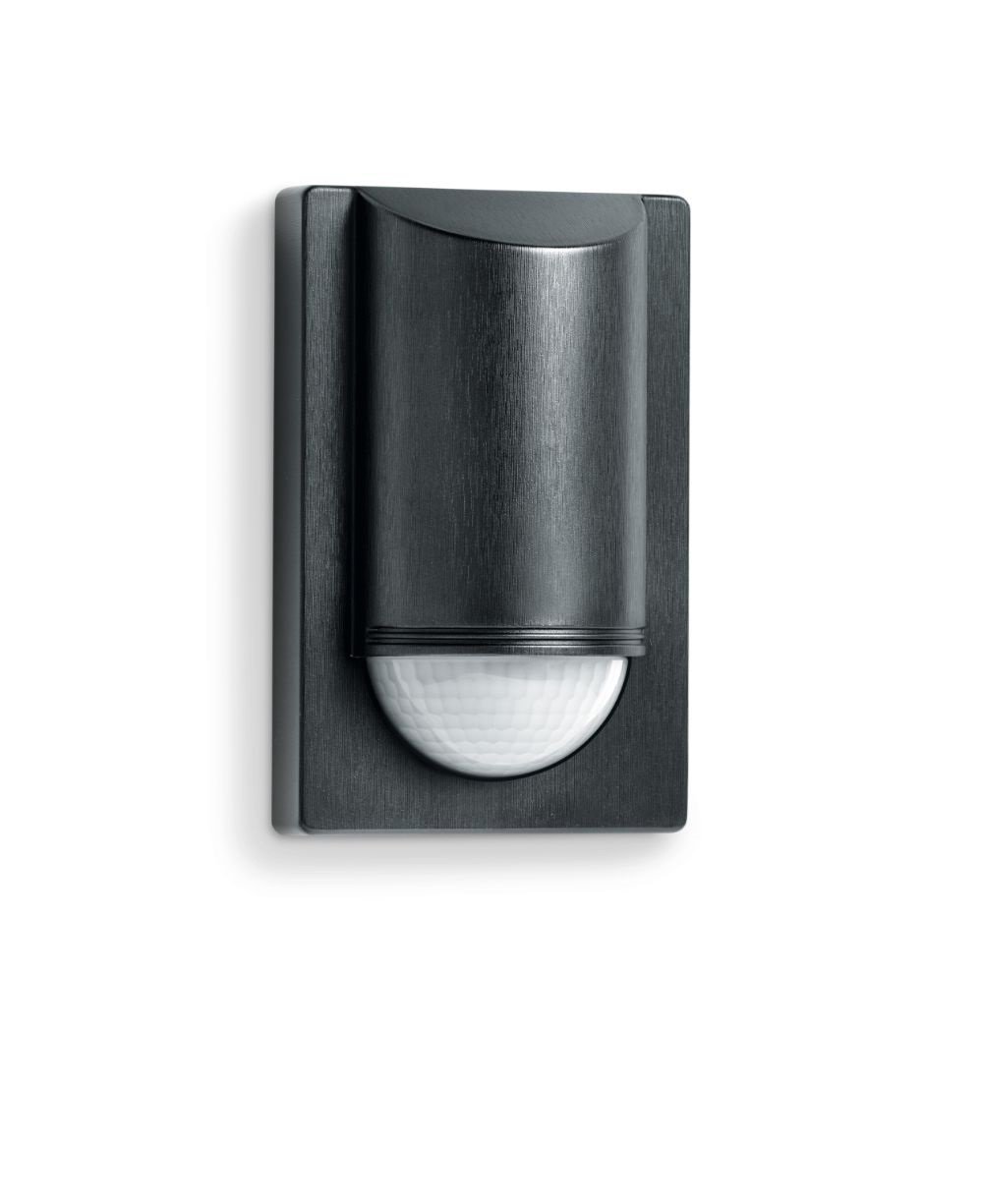 Steinel PIR Motion Detector IS 2180-2 Black, 180° Motion Sensor, 1000 W, Sneak-By Protection, Twilight Switch