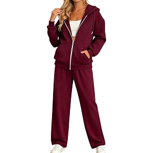 Sweat Set For Women 2 Piece Track Suits Zip Up Hoodie Matching Baggy Sweatpants Lounge Travel Sweatsuits Jogger Sets