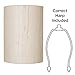 Ivory Linen Drum Cylinder Shade 8X8x11 (Spider)
