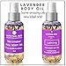 Full Body Oil Moisturizing Oil For Normal to Dry Skin Face Hair Cuticle Scalp Nails. Essential Oil, Coconut, Argan, Jojoba & Sweet Almond Oil Blend. 4oz (Lavender)