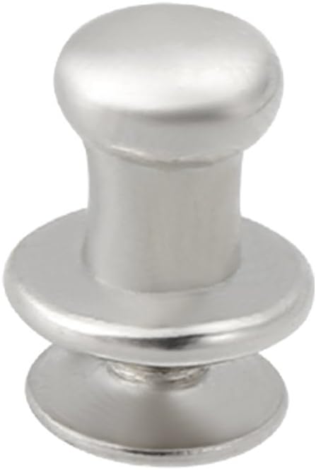 Sourcingmap 6mmx8mm Gift Jewelry Box Single Hole Round Knobs Pull Handles Silver Tone 12pcs, 6mmx8mm, 12 Pack - Image 5
