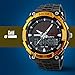 Fanmis Men's Solar Powered Casual Quartz Watch Digital & Analog Multifunctional Sports Watch Gold