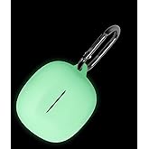 Geiomoo Silicone Case for Skullcandy Rail Protective Cover with Carabiner (Luminous Green)