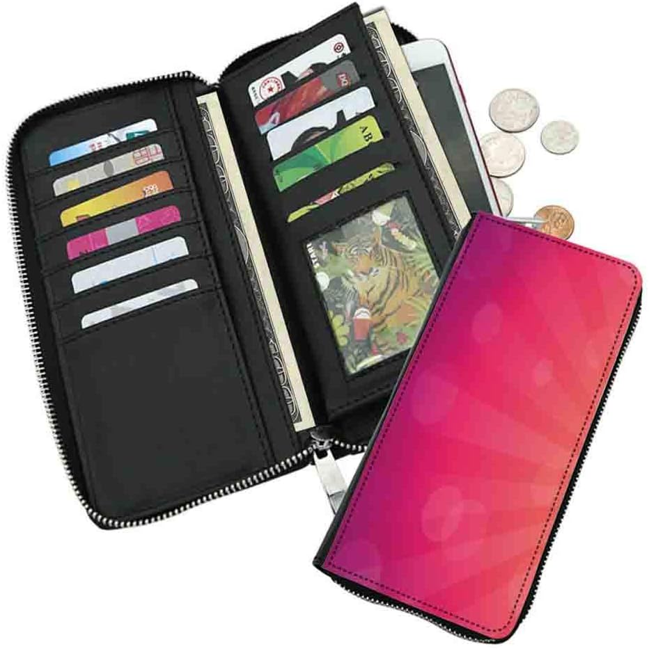 Amazon Com Rfid Zip Wallet Ombre Inspired Background Circles