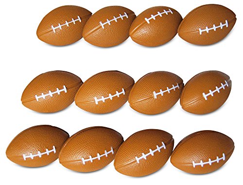 Novel Merk Football Anti-Stress 12 Pack Squeeze Ball for Kids Party Favors & School Carnival Prizes