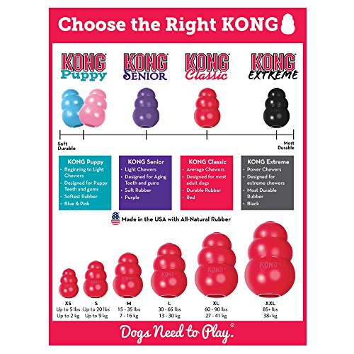 KONG Classic Dog Toy, Medium, Red