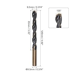 uxcell 6pcs Jobber Drill Bits 9.5mm Black Nitride