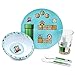 Bumkins Nintendo Kids Dish Set, Plate, Bowl, Cup, Fork and Spoon, Melamine Toddler Dishes, BPA Free, Stackable, Dishwasher Safe - Super Mario 3 - 5-Piece Set