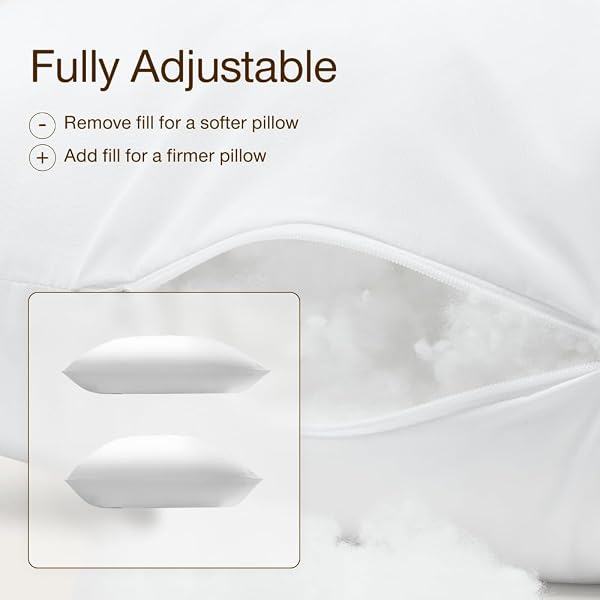 COOP HOME GOODS ESSENCE ADJUSTABLE THROW PILLOW INSERTS 20X20, SET OF 2, ADJUSTABLE DOWN ALTERNATIVE CUSHIONS FOR COUCH, BED, OR CHAIR, DECORATIVE SQUARE PILLOWS FOR LIVING ROOM, OEKO-TEX CERTIFIED